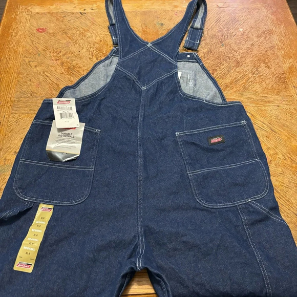 NWT Dickies Durable Bib Overalls Denim Jean Indigo Blue Men's XL R Workwear - Picture 3 of 9
